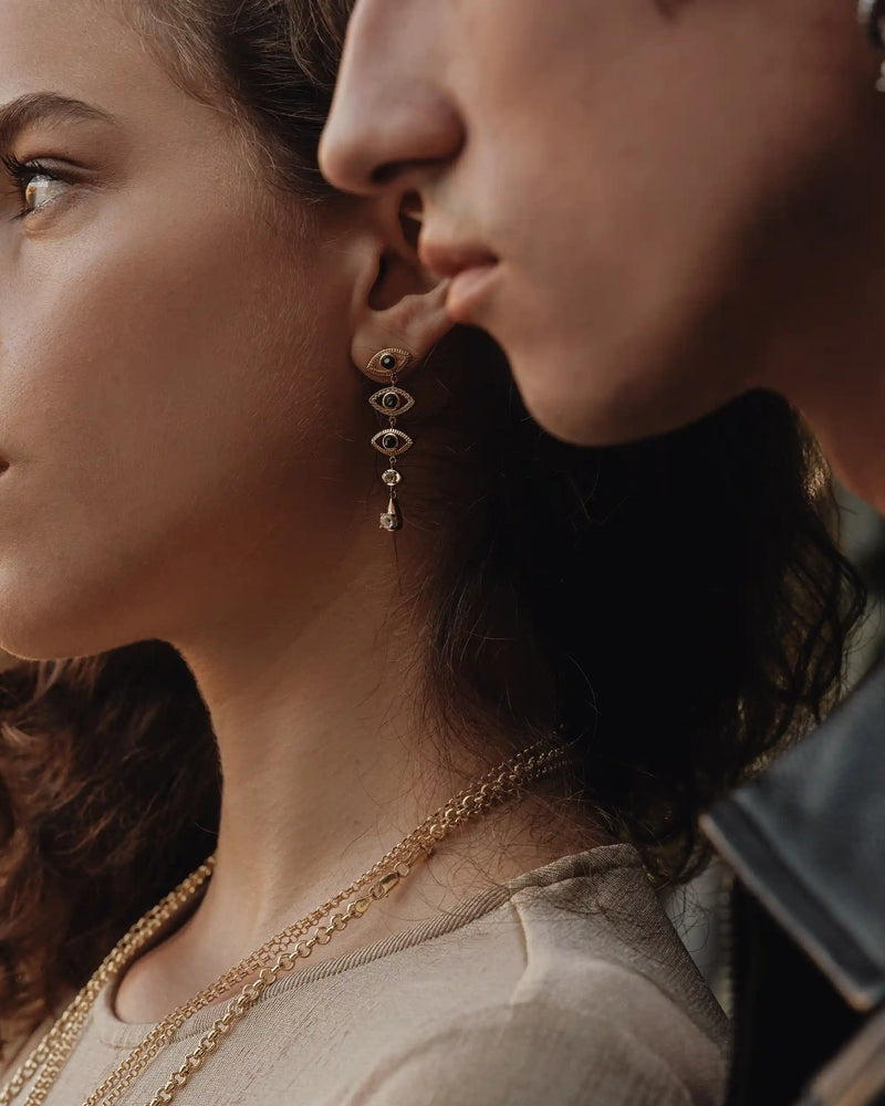 Awe Inspired Earrings Third Eye Drop Earrings