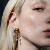 Awe Inspired Earrings Triple Prism Huggies