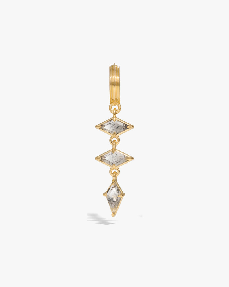 Awe Inspired Earrings Triple Prism Huggies