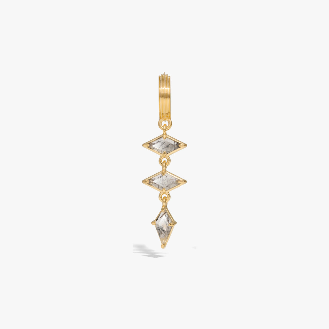 Awe Inspired Earrings Triple Prism Huggies