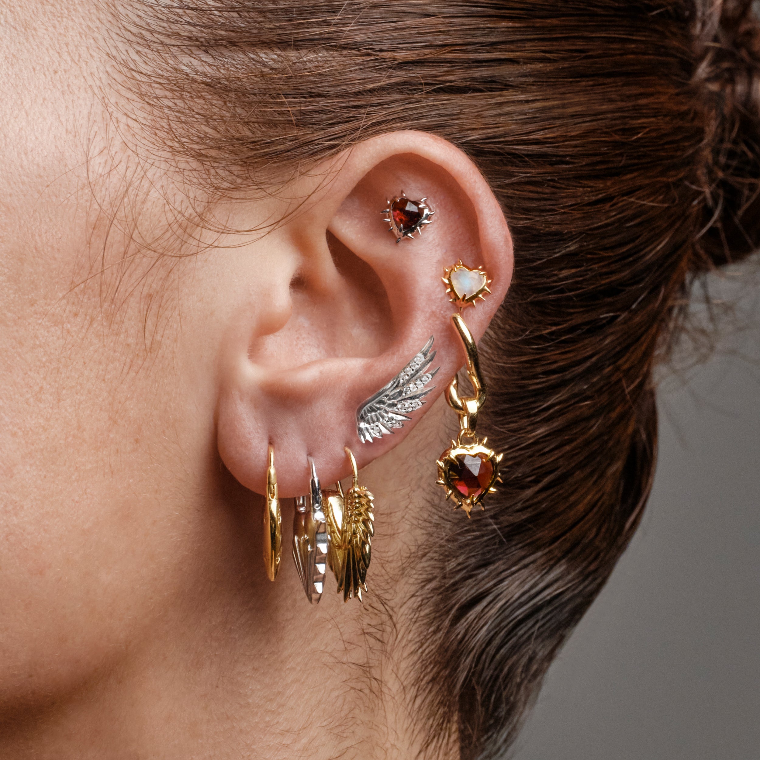 Awe Inspired Earrings Wing Huggies