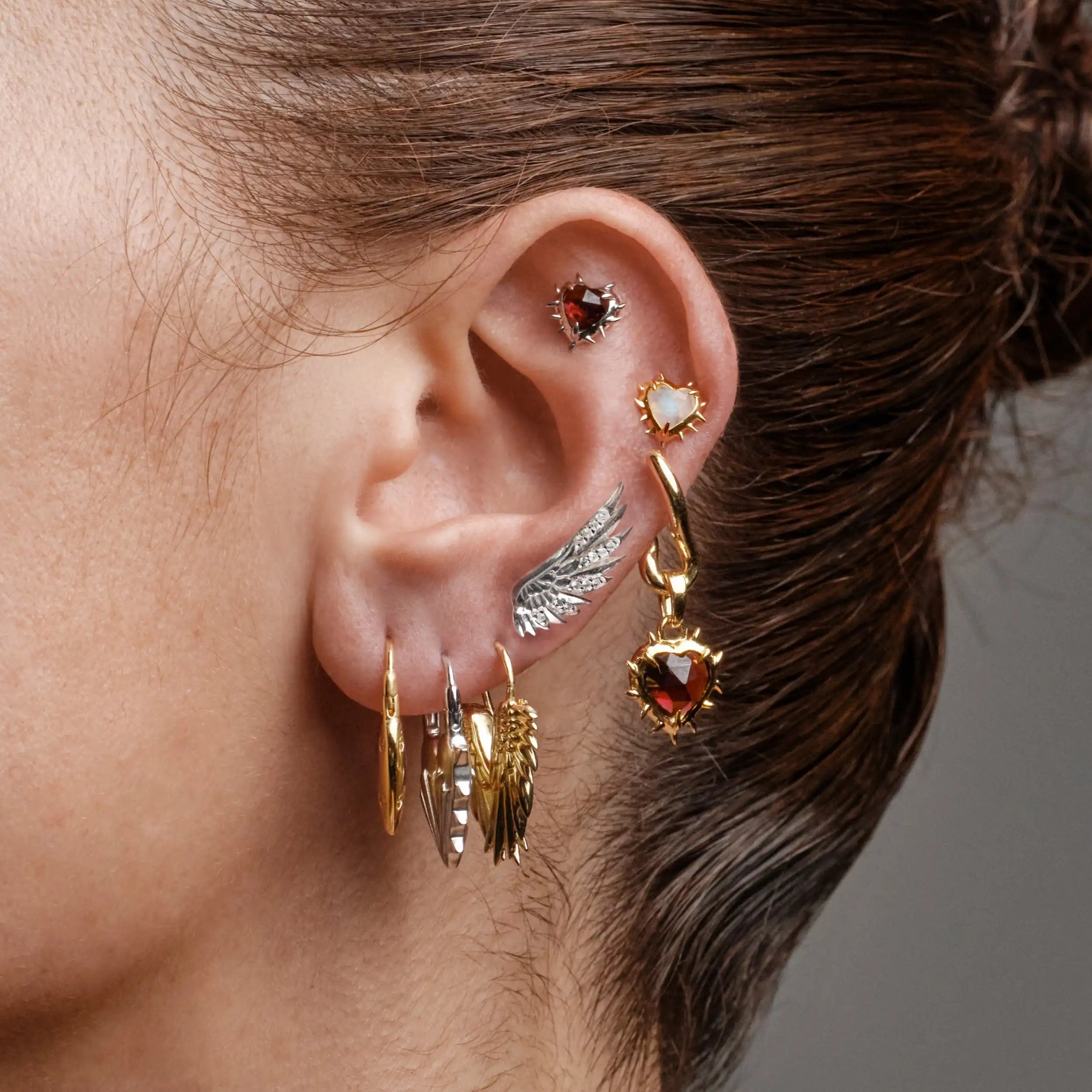 Awe Inspired Earrings Wing Huggies