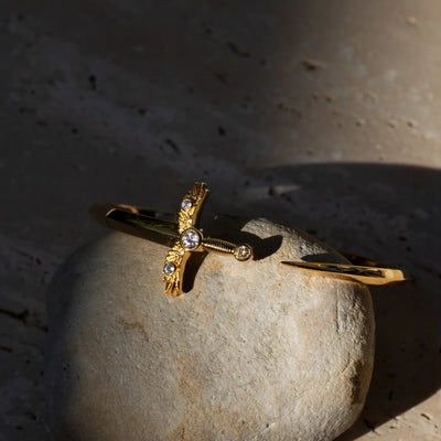 Awe Inspired Earrings Winged Sword Cuff