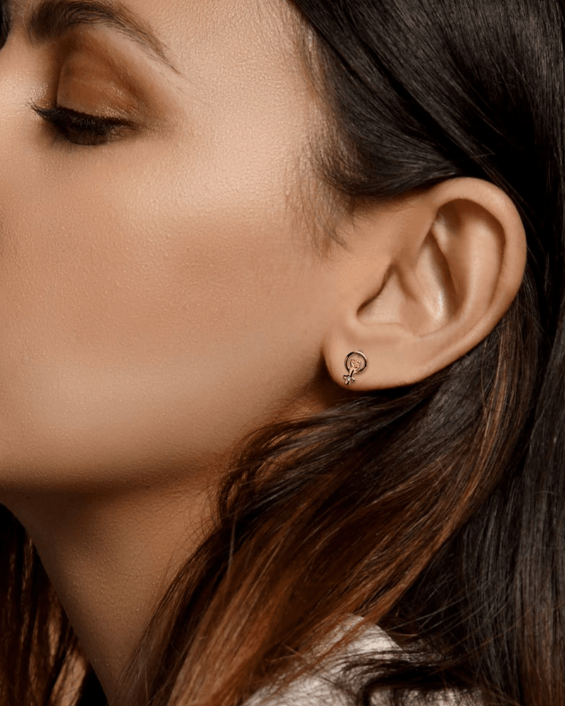 Awe Inspired Earrings Woman Power Stud Earring