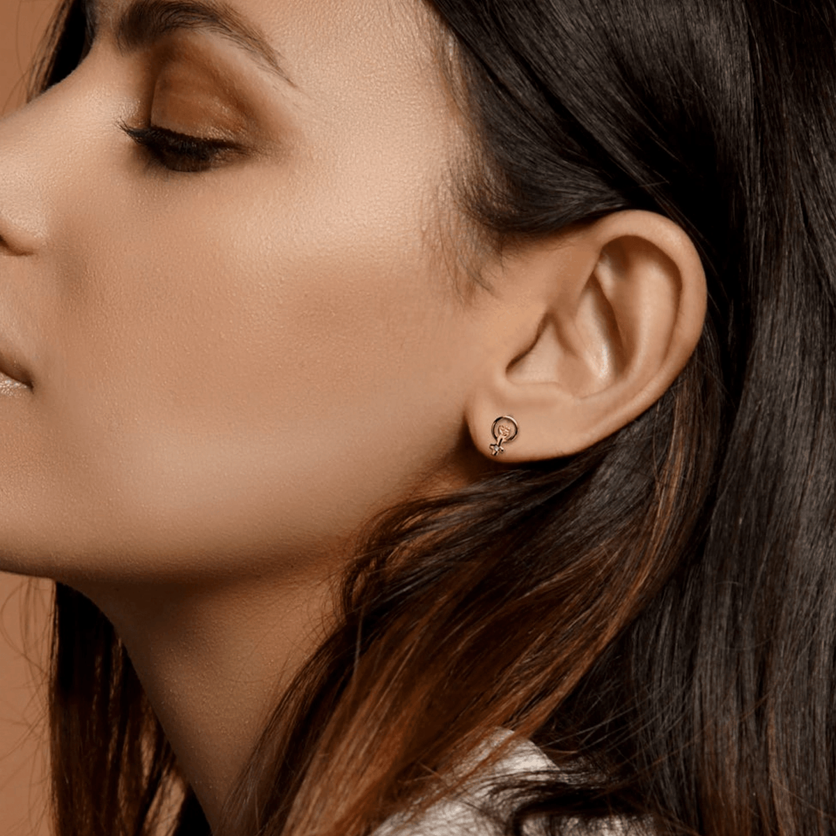 Awe Inspired Earrings Woman Power Stud Earring