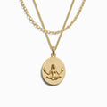 Awe Inspired Men's 14K Yellow Gold Vermeil / Cancer Men's Zodiac Goddess Amulet Set