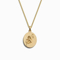 Awe Inspired Men's 14K Yellow Gold Vermeil / Libra / 22" Cuban Chain Zodiac Necklace