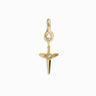 Awe Inspired Men's 14K Yellow Gold Vermeil Men's Flying Dagger Charm Earring