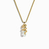 Awe Inspired Men's 14K Yellow Gold Vermeil Men's Guardian's Crystal Necklace