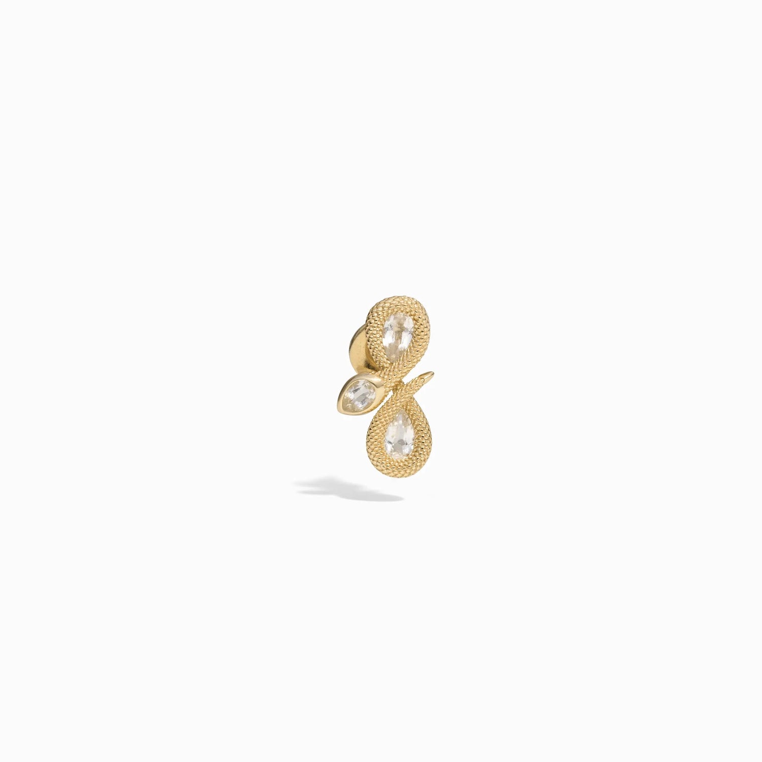 Product image of Awe Inspired Men's 14K Yellow Gold Vermeil Men's Infinity Snake Studs