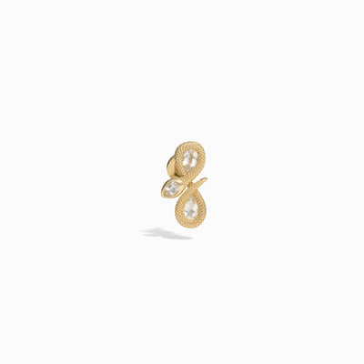 Awe Inspired Men's 14K Yellow Gold Vermeil Men's Infinity Snake Studs