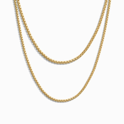 Awe Inspired Men's 14K Yellow Gold Vermeil Men's Layered Chain Set