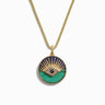 Awe Inspired Men's 14K Yellow Gold Vermeil Men's Third Eye Coin Necklace