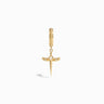 Awe Inspired Men's 14K Yellow Gold Vermeil Men's Winged Sword Drop Huggies