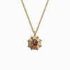 Awe Inspired Men's 14K Yellow Gold Vermeil / Red Garnet Men's Aura Necklace