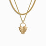 Awe Inspired Men's 14K Yellow Gold Vermeil Spiked Heart Layering Set