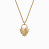 Awe Inspired Men's 14K Yellow Gold Vermeil Spiked Heart Necklace