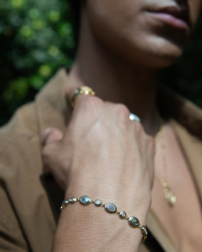 Awe Inspired Men's Abalone Tennis Bracelet