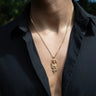 Awe Inspired Men's Crescent Snake Eye Necklace