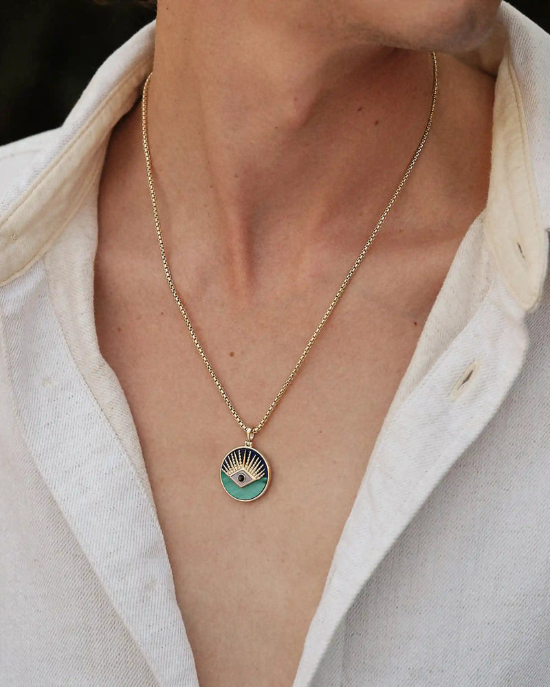Awe Inspired Men's Men's Third Eye Coin Necklace