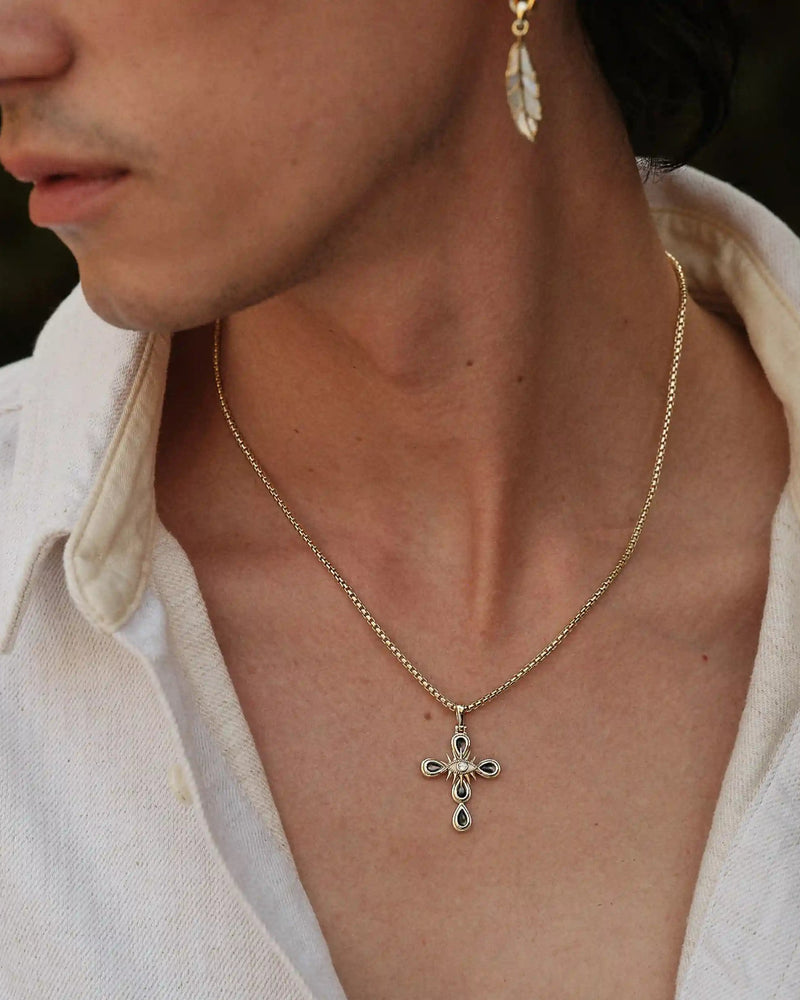 Awe Inspired Men's Men's Third Eye Cross Necklace