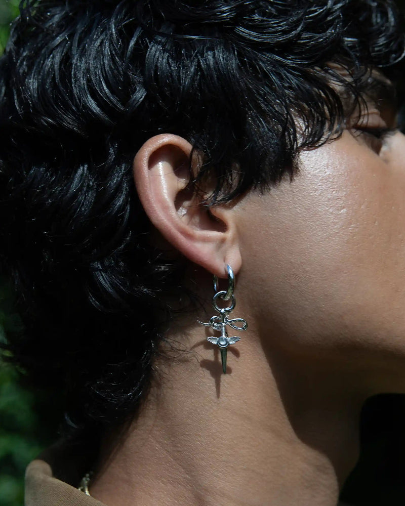 Awe Inspired Men's Snake Eyes Charm Earring