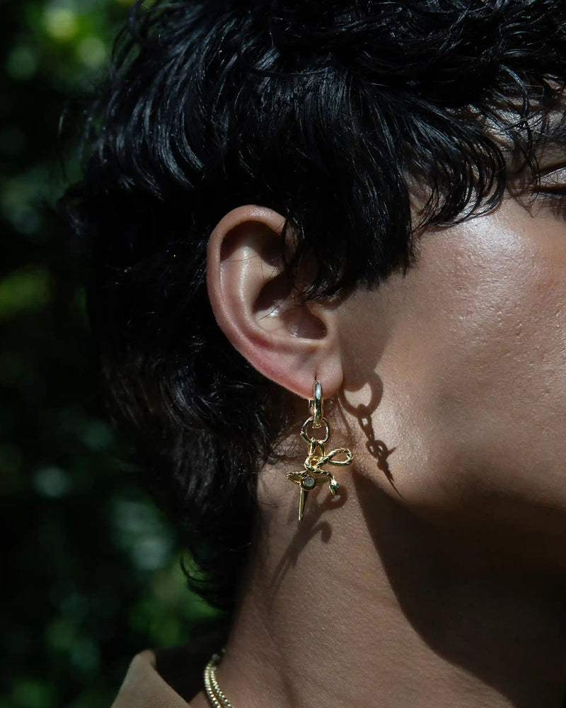 Awe Inspired Men's Snake Eyes Charm Earring