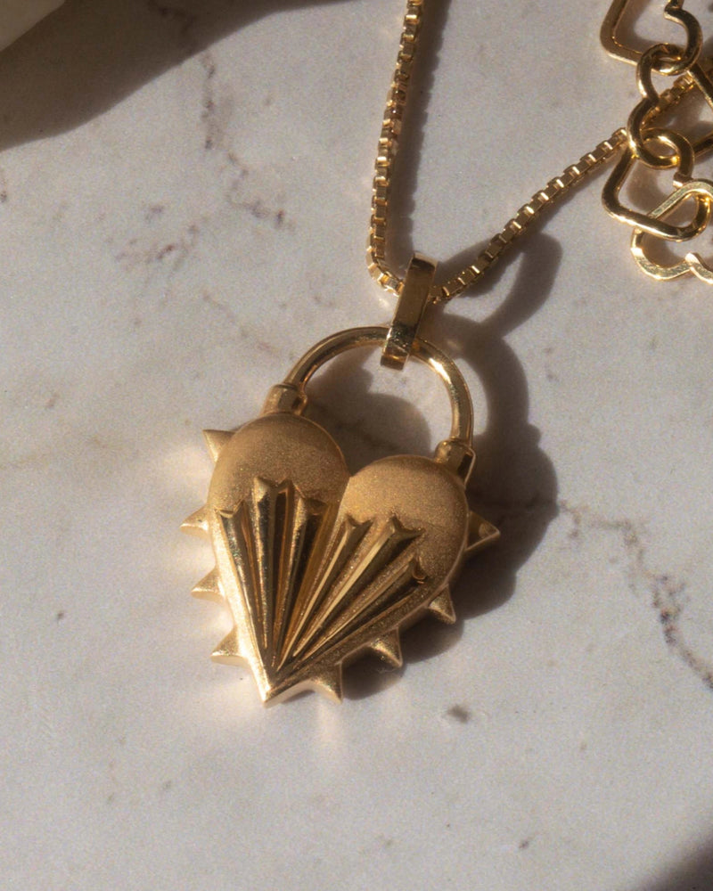 Awe Inspired Men's Spiked Heart Necklace