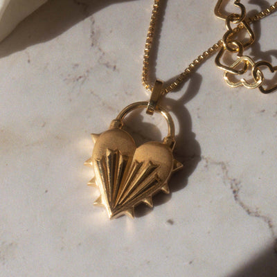 Awe Inspired Men's Spiked Heart Necklace