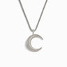 Awe Inspired Men's Sterling Silver / 20" 2.1mm Rounded Box Chain Twisted Moon Necklace