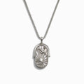Awe Inspired Men's Sterling Silver / Air Element Necklace with 2.1mm Rounded Box Chain