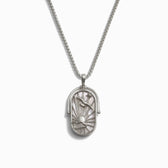Awe Inspired Men's Sterling Silver / Air Element Necklace with 2.1mm Rounded Box Chain