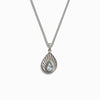 Awe Inspired Men's Sterling Silver / Blue Swiss Topaz Men's Aura Necklace