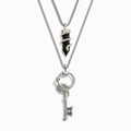 Awe Inspired Men's Sterling Silver Key to the Veil Necklace Set