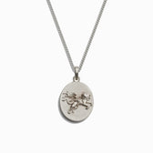 Awe Inspired Men's Sterling Silver / Leo / 22" Cuban Chain Zodiac Necklace