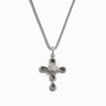 Awe Inspired Men's Sterling Silver Men's Small Third Eye Cross Necklace