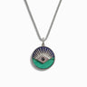 Awe Inspired Men's Sterling Silver Men's Third Eye Coin Necklace