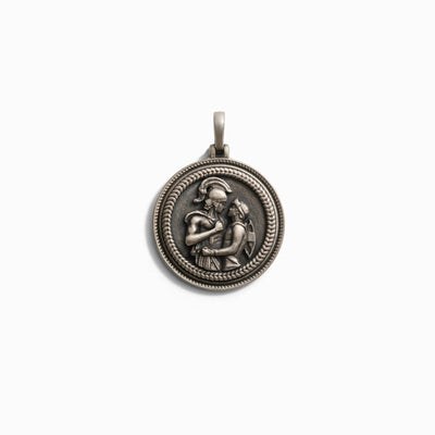 Awe Inspired Men's Sterling Silver Oxidized Achilles Pendant