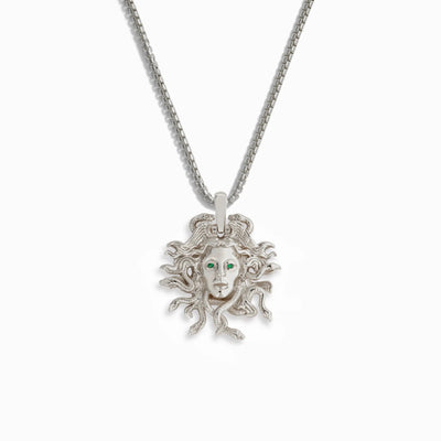 Awe Inspired Men's Sterling Silver Special Edition Medusa Necklace