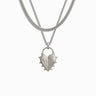 Awe Inspired Men's Sterling Silver Spiked Heart Layering Set