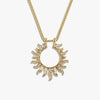 Awe Inspired Necklaces 14K Gold Vermeil / 16-18" Cuban Chain Mini Sun Halo Necklace