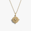 Awe Inspired Necklaces 14K Gold Vermeil / 16"-18" Delicate Paperclip Chain Compass Locket Necklace