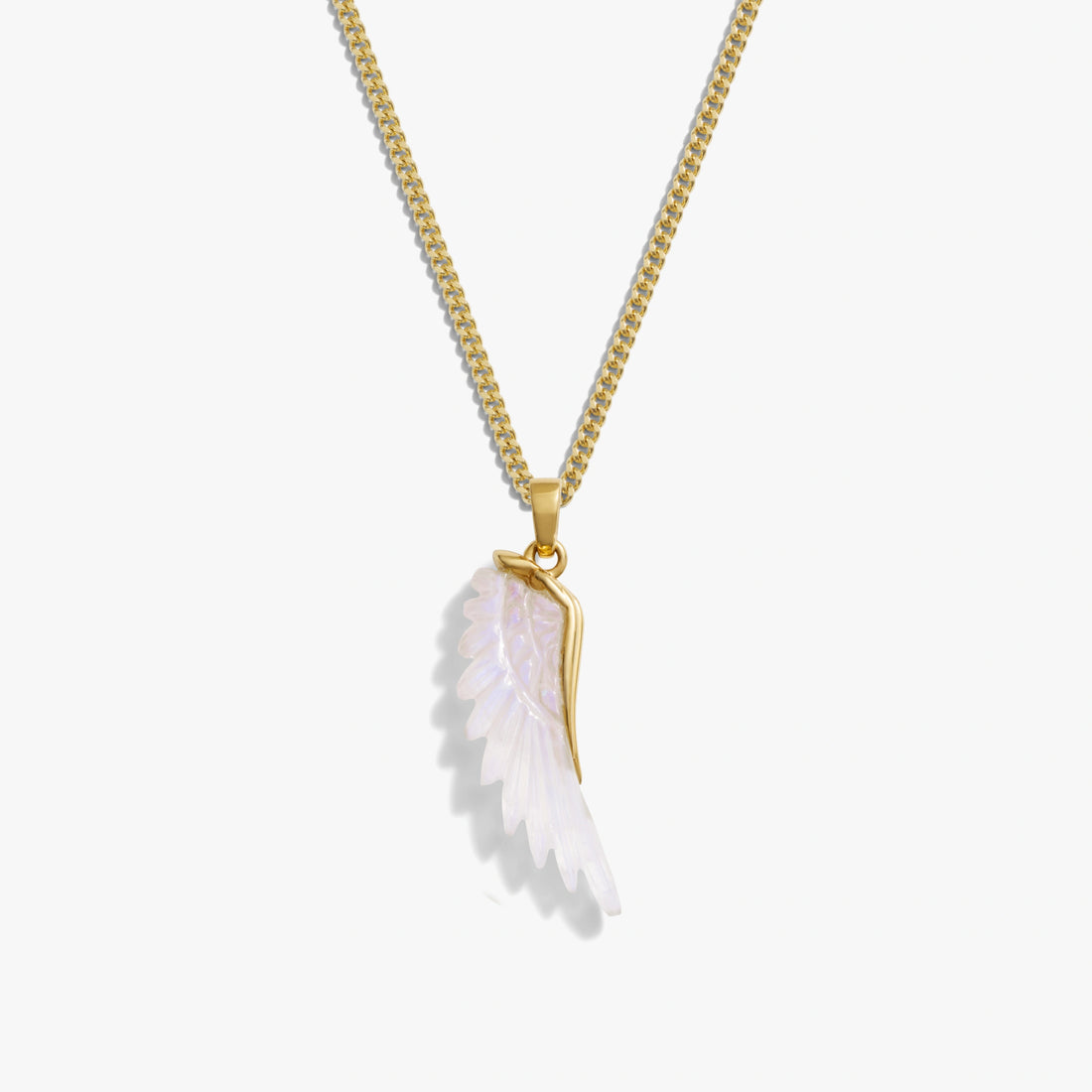 Awe Inspired Necklaces 14K Gold Vermeil / 16-18'' Gemstone Angel Wing Necklace