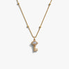 Awe Inspired Necklaces 14K Gold Vermeil / 16-18'' Mini Gemstone Key Necklace