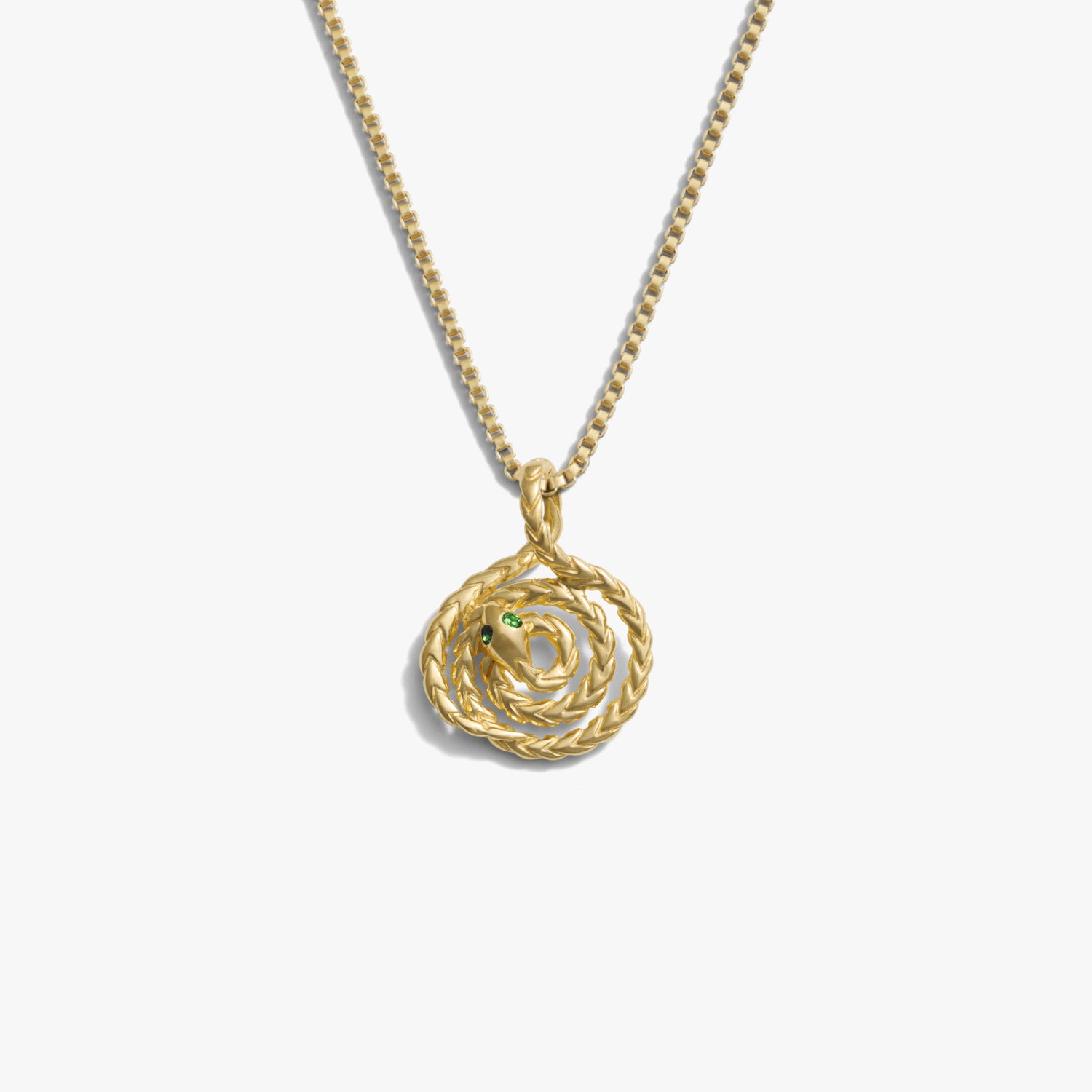 Awe Inspired Necklaces 14K Gold Vermeil / 16-18'' Mini Spiral Snake Necklace