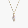 Awe Inspired Necklaces 14K Gold Vermeil / 16"-18" Mother of Pearl Feather Necklace
