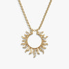Awe Inspired Necklaces 14K Gold Vermeil / 16-18" Rolo Chain Sun Halo Necklace