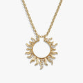 Awe Inspired Necklaces 14K Gold Vermeil / 16-18" Rolo Chain Sun Halo Necklace