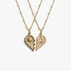 Awe Inspired Necklaces 14K Gold Vermeil / 16"-18" Saturn Chain Sun & Moon Friendship Necklace Set