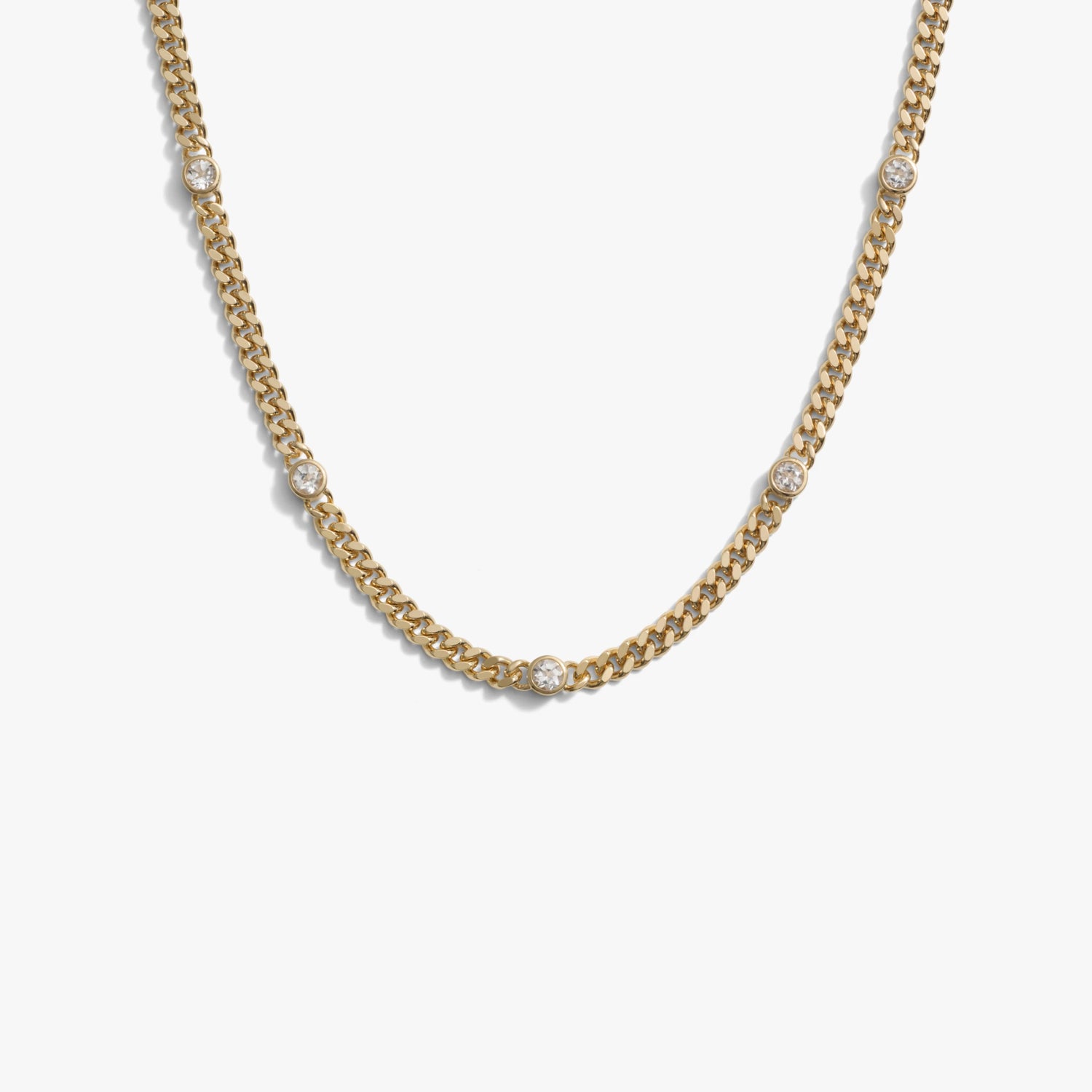 Awe Inspired Necklaces 14K Gold Vermeil / 16"-18" Station to Station Cuban Chain Necklace